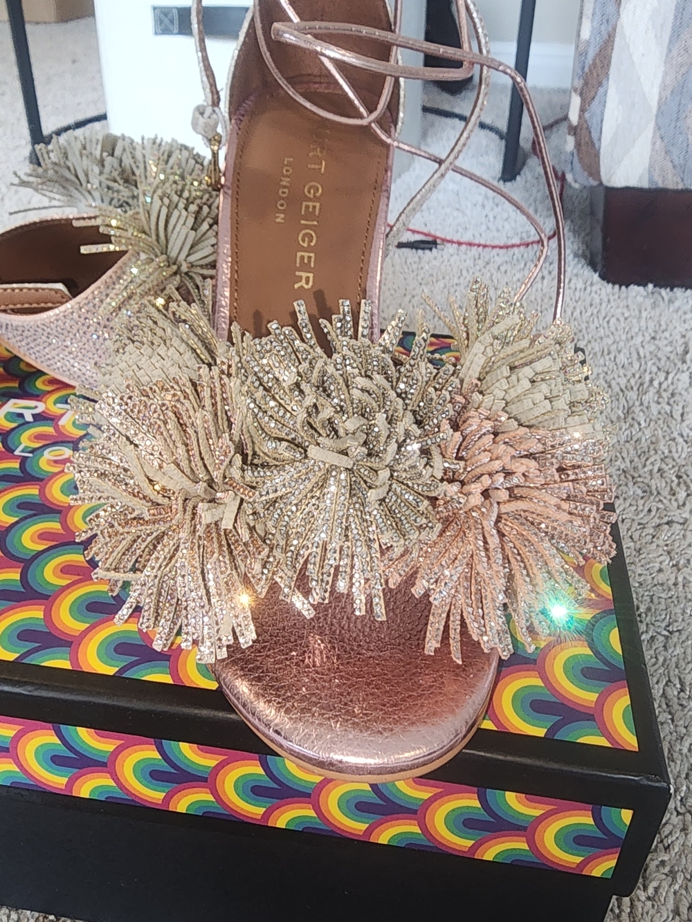 Kurt Geiger SponsoredShoesKURT GEIGER LONDONWomen's Suede Pom Pom Ankle - Picture 6 of 14